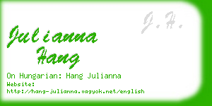 julianna hang business card